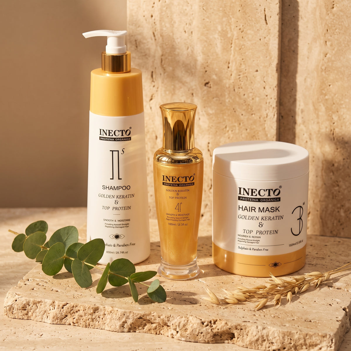 Pack INECTO Golden Keratin & Top Protein